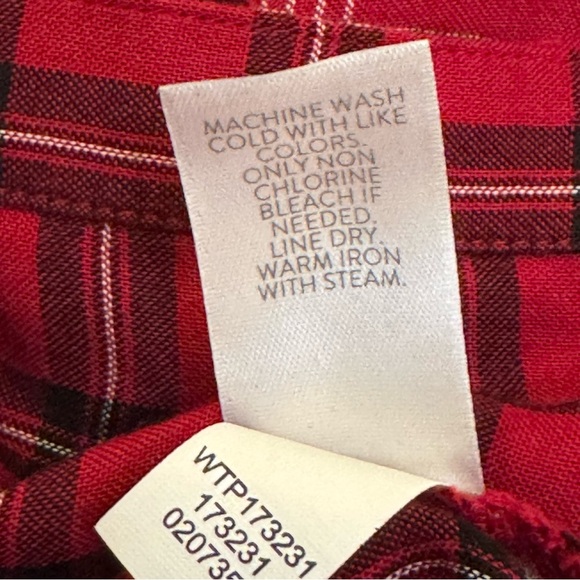 J Jill Tunic Shirt Plaid Button Up With Pockets - Picture 9 of 10